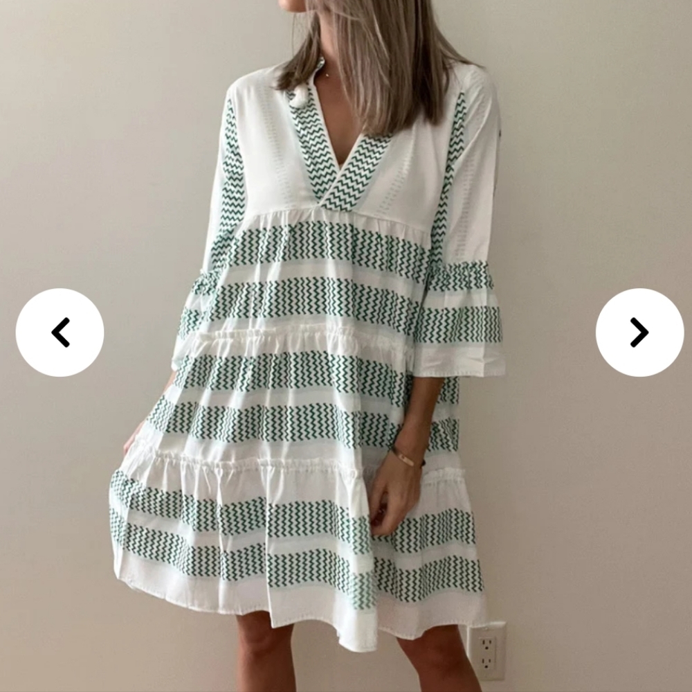 The Porter Collective swing Tiered Short dress S